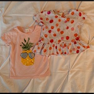 Crewcuts Girls 2T Lot of 2 Tee Shirts